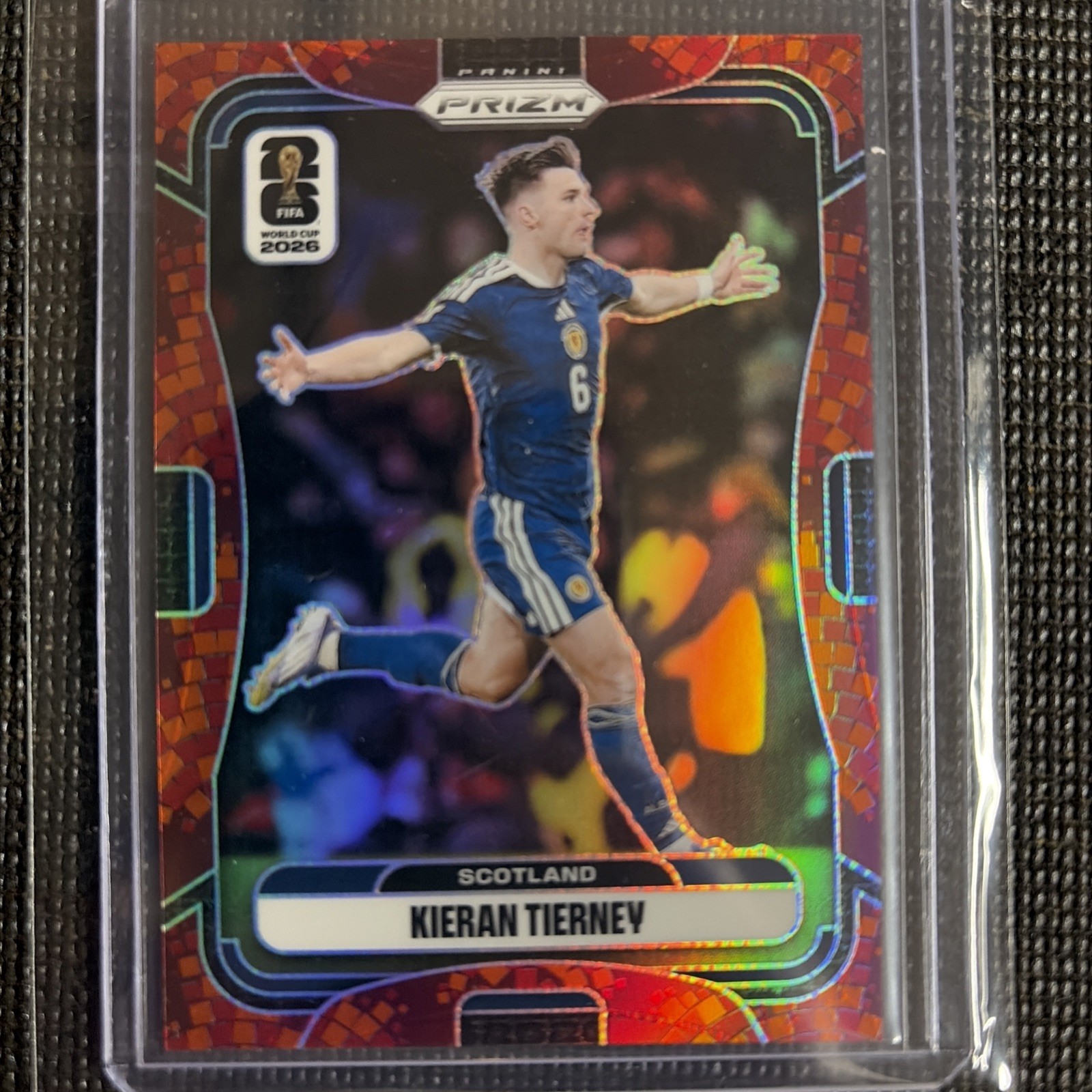Panini Prizm FIFA World Cup 2026 Kieran Tierney Scotland #396 Red Wave /86