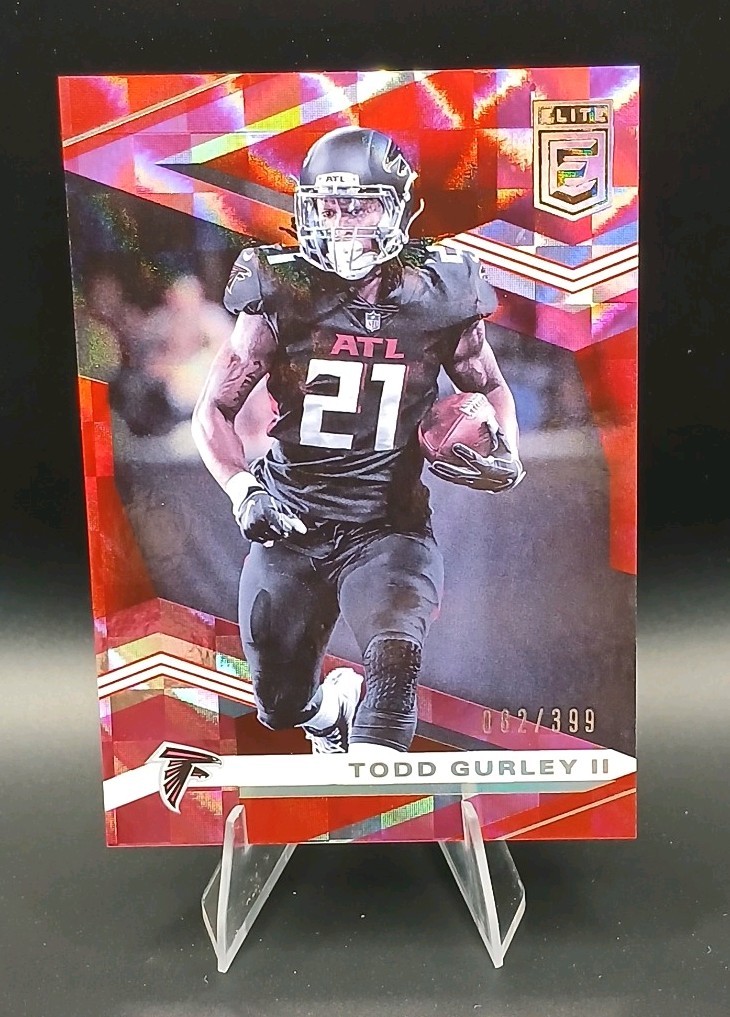Todd Gurley II /399 2020 Panini Donruss Elite Red Checkerboard #100 Falcons