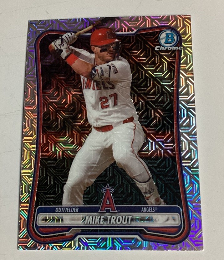 2026 Bowman Mega Box MIKE TROUT Chrome Mojo Refractor Card #100 Angels