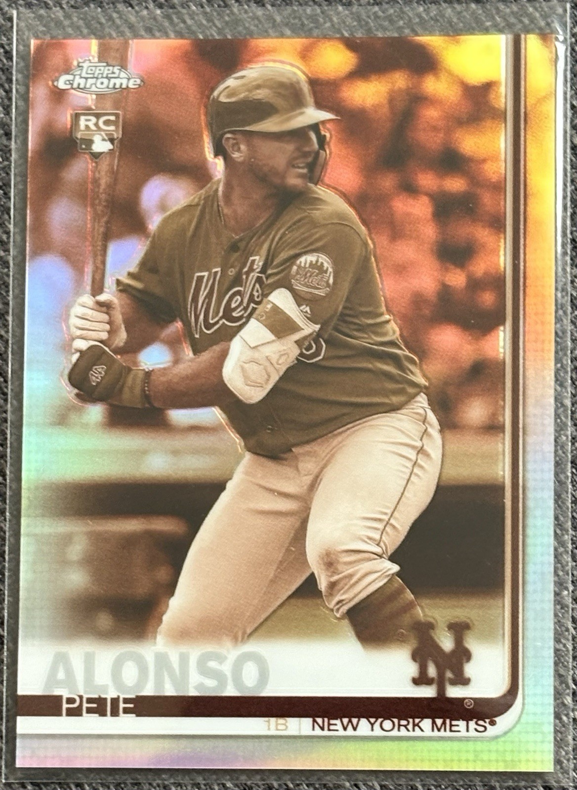 Pete Alonso 2019 Topps Chrome Sepia Refractor Rookie Card #204 Mets Orioles