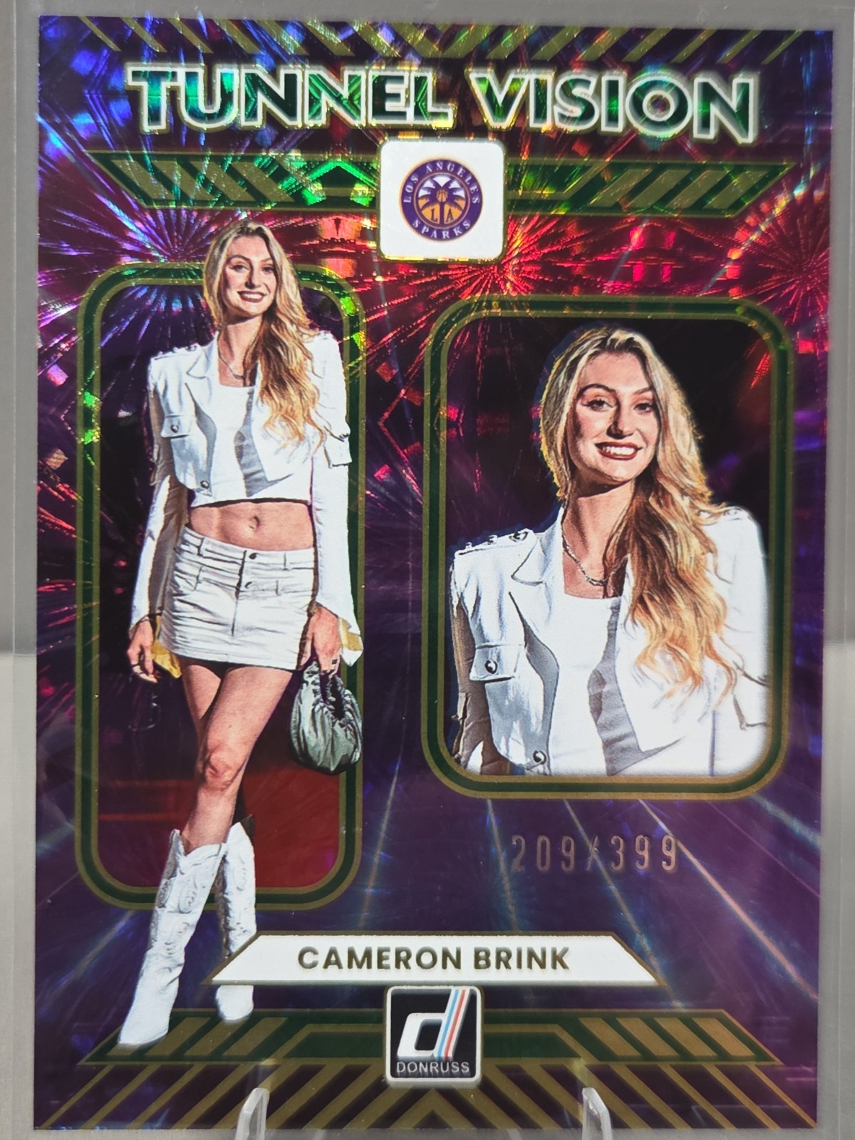 2025 Panini Donruss WNBA – Tunnel Vision Cameron Brink #8 Green Fireworks /399