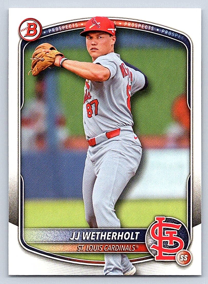 JJ WETHERHOLT CARDINALS 2025 BOWMAN DRAFT #BD-145