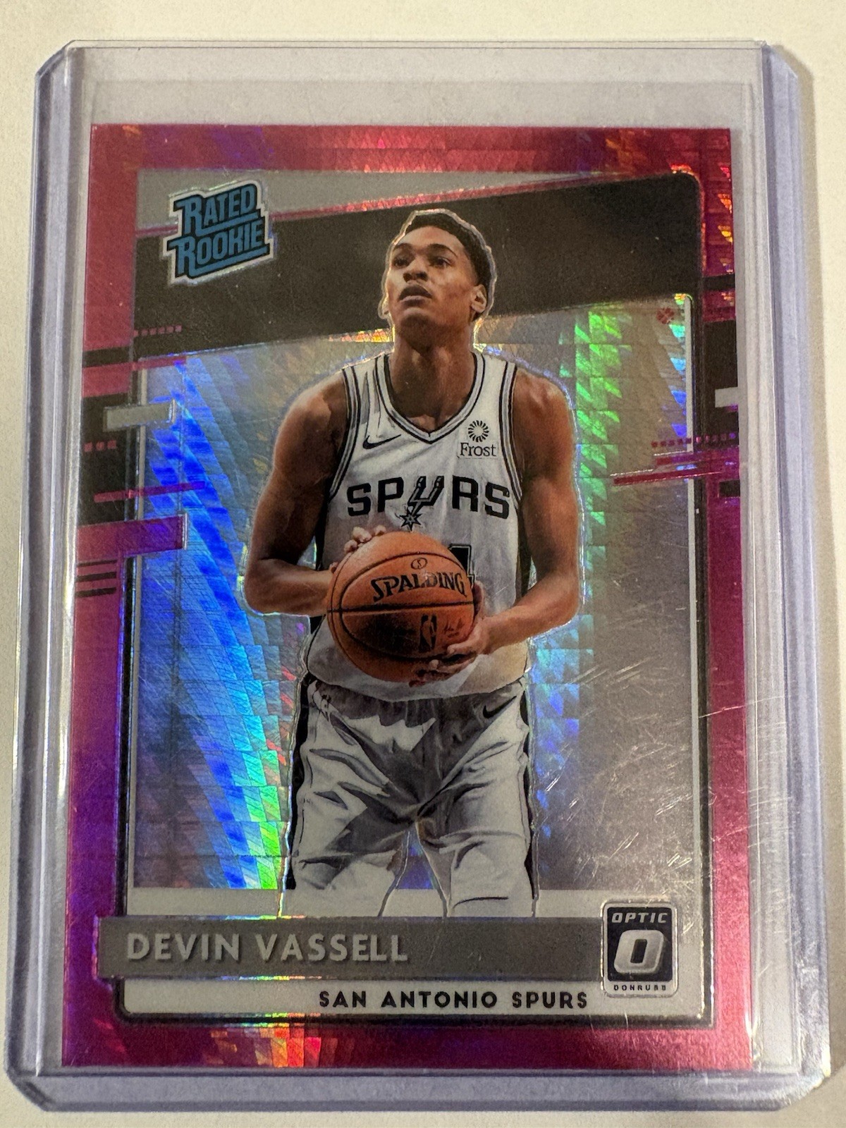 2020-21 Panini Donruss Optic Rated Rookie RC Devin Vassell #161 Pink Hyper Prizm