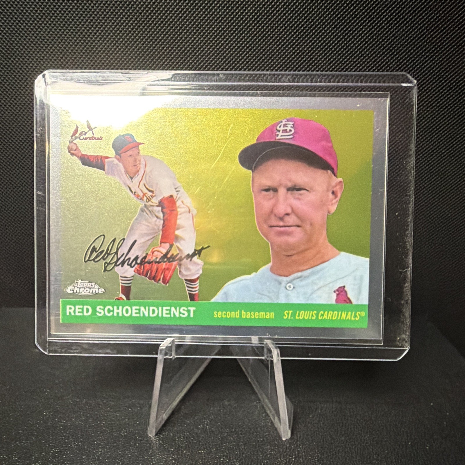2025 Topps Platinum SSP Insert – Red Schoendienst -55NW-12 Cards that Never Were