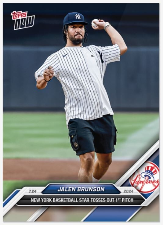Jalen Brunson New York Yankees, Knicks 2024 Topps Now Card #467