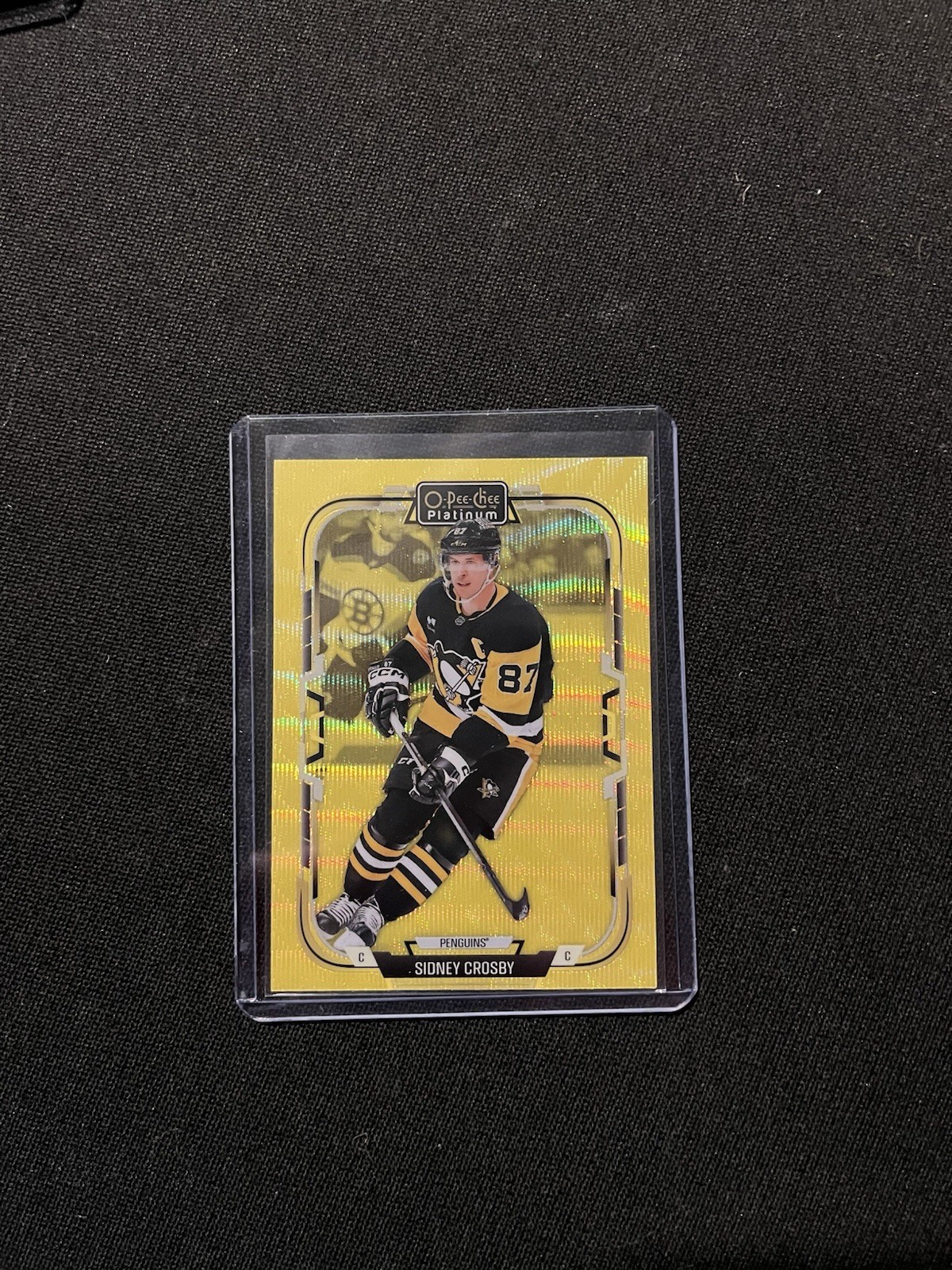 2025-26 O-Pee-Chee Platinum Sidney Crosby #52 Neon Yellow Surge Color Match !!🔥