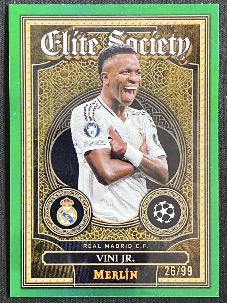 Vini Jr. 2024-25 Topps Merlin Elite Society Green Refractor /99 ES-15