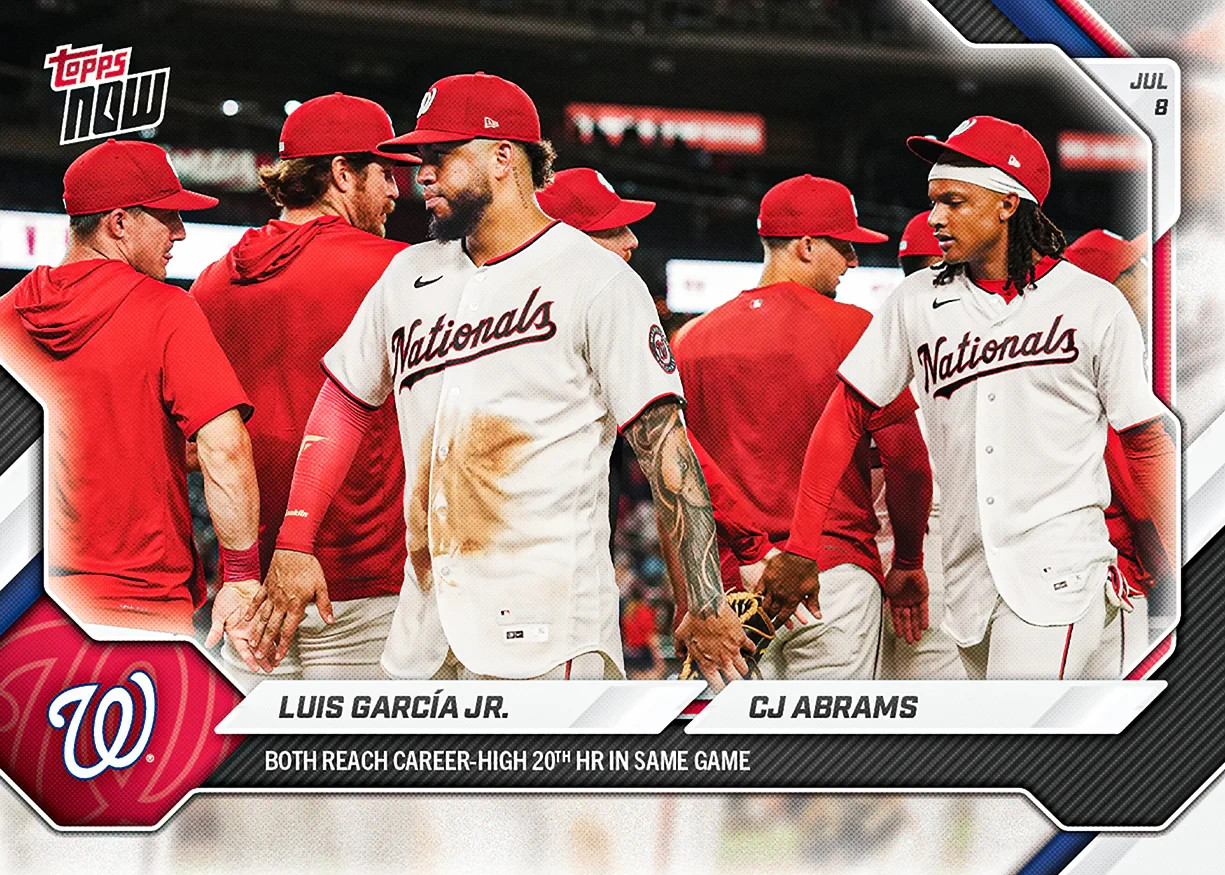 Luis Garcia Jr. / CJ Abrams 20th HR’s 2026 MLB Topps NOW Card 433 Presale