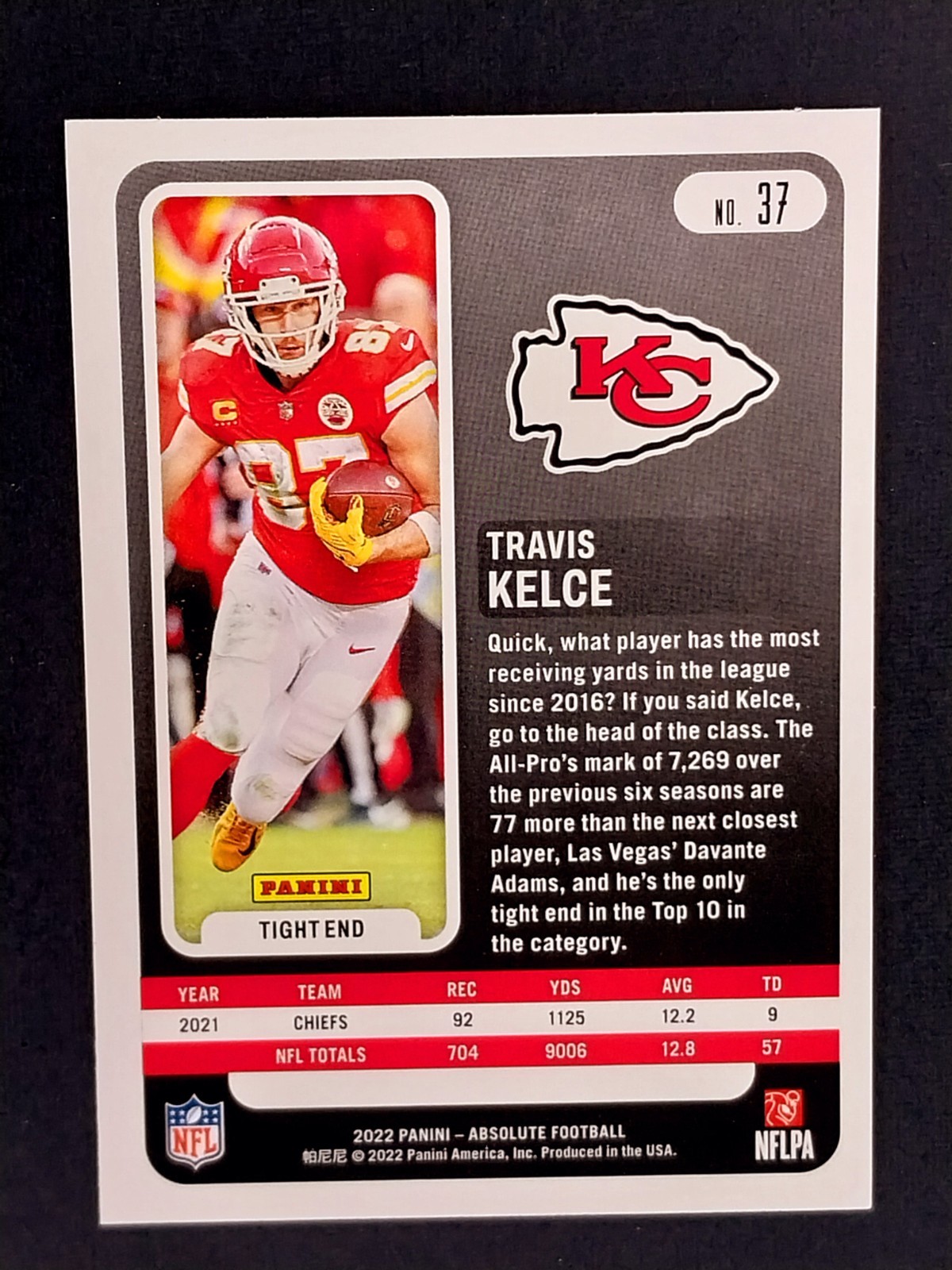 2022 Panini Absolute – Travis Kelce #37