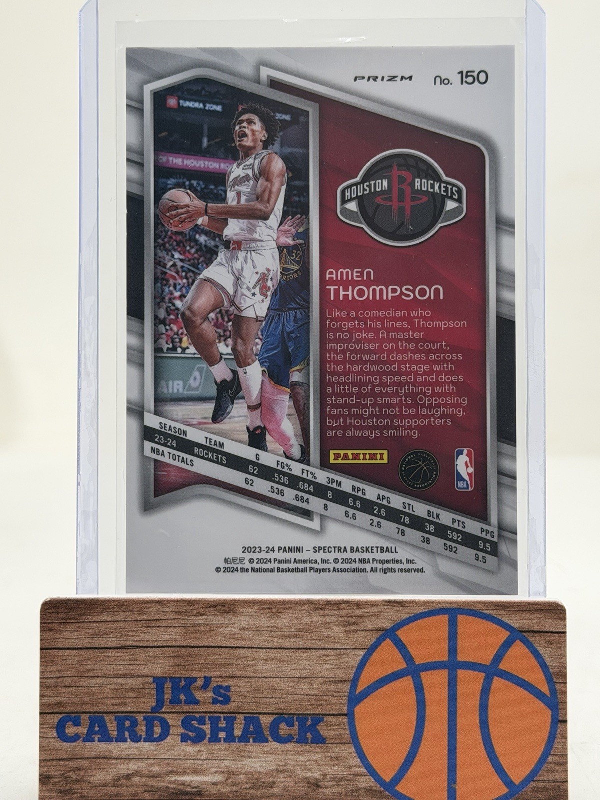 2023-24 Panini Spectra Amen Thompson Menagerie RC #150 Houston Rockets