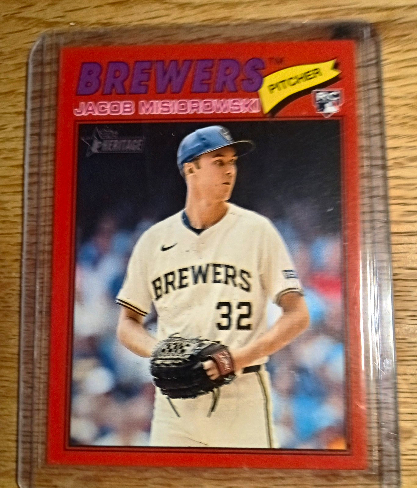 Topps Heritage 2026 Jacob Misiorowski Milwaukee Brewers RC Red Border #478