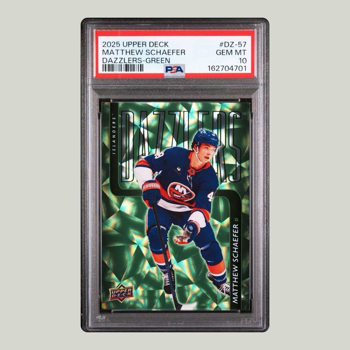 Matthew Schaefer PSA 10 Dazzlers #DZ-57 Green (Rookie Year) NY Islanders Pop: 2