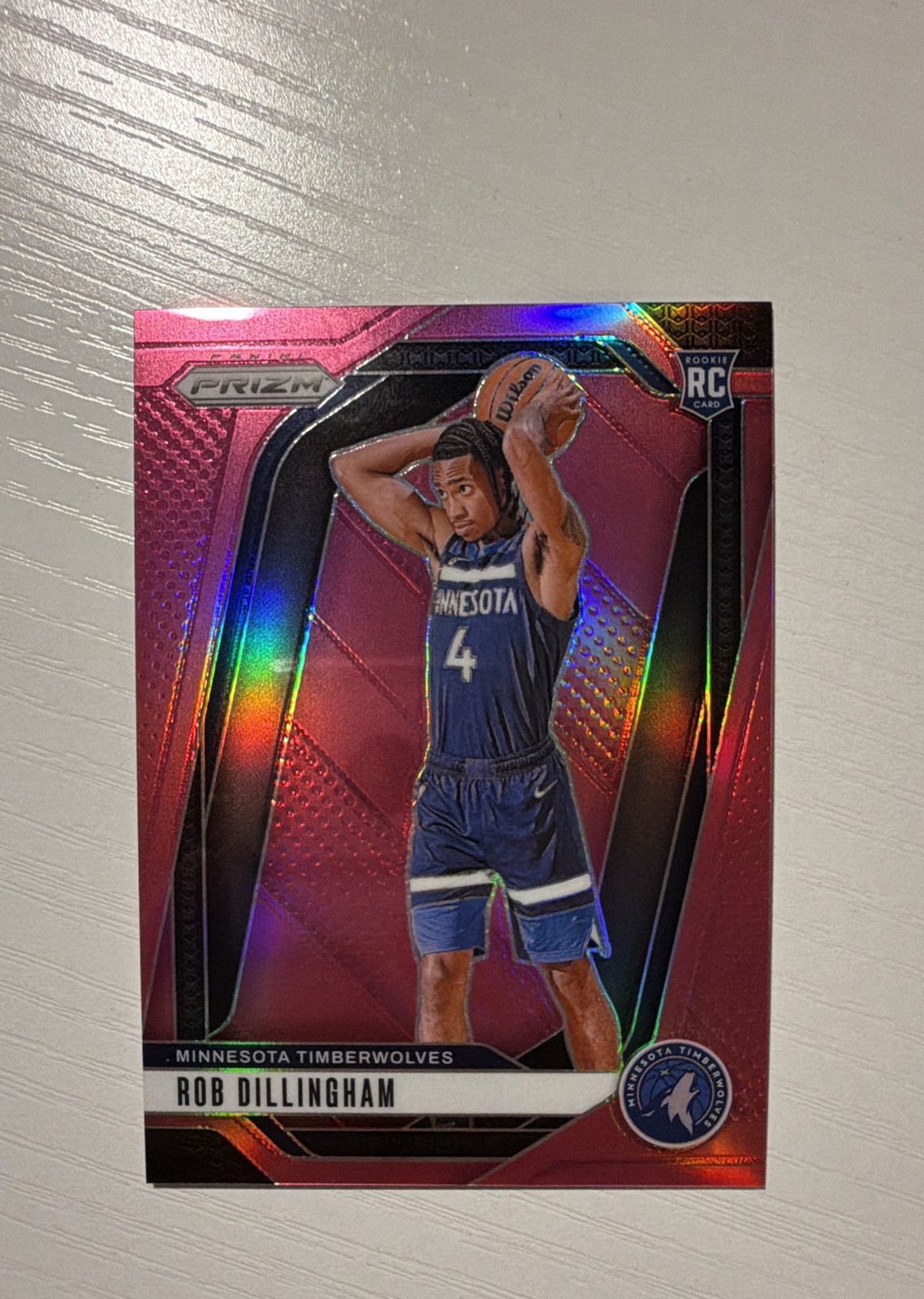 2024-25 Panini Prizm – Robert Dillingham #250 Pink Prizm /249 (RC) Sp