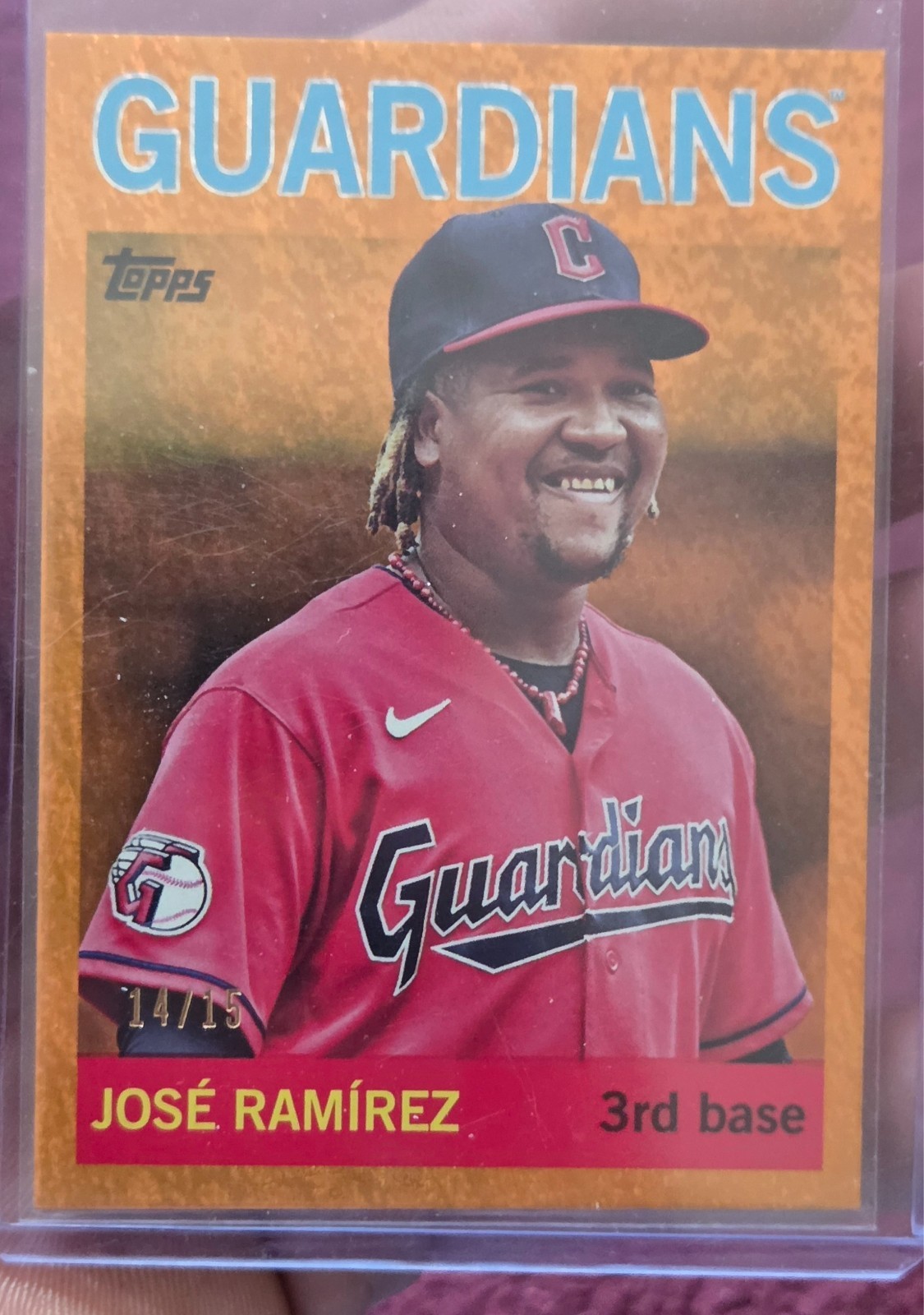 2025 Topps Archives Jose Ramirez Orange Holofoil /15
