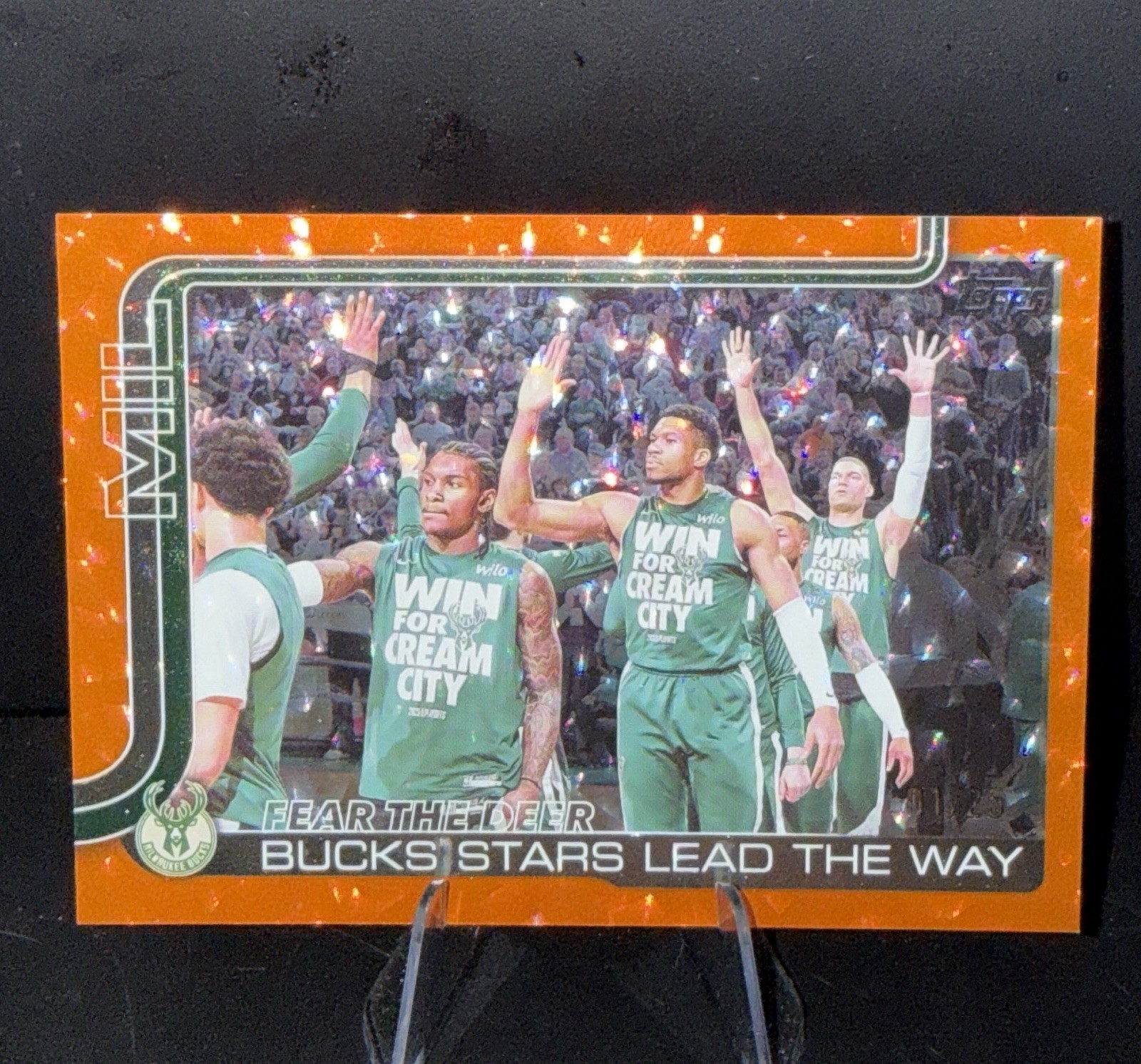 2025-26 Topps Checklist Giannis Antetokounmpo #281 Orange Holofoil /25