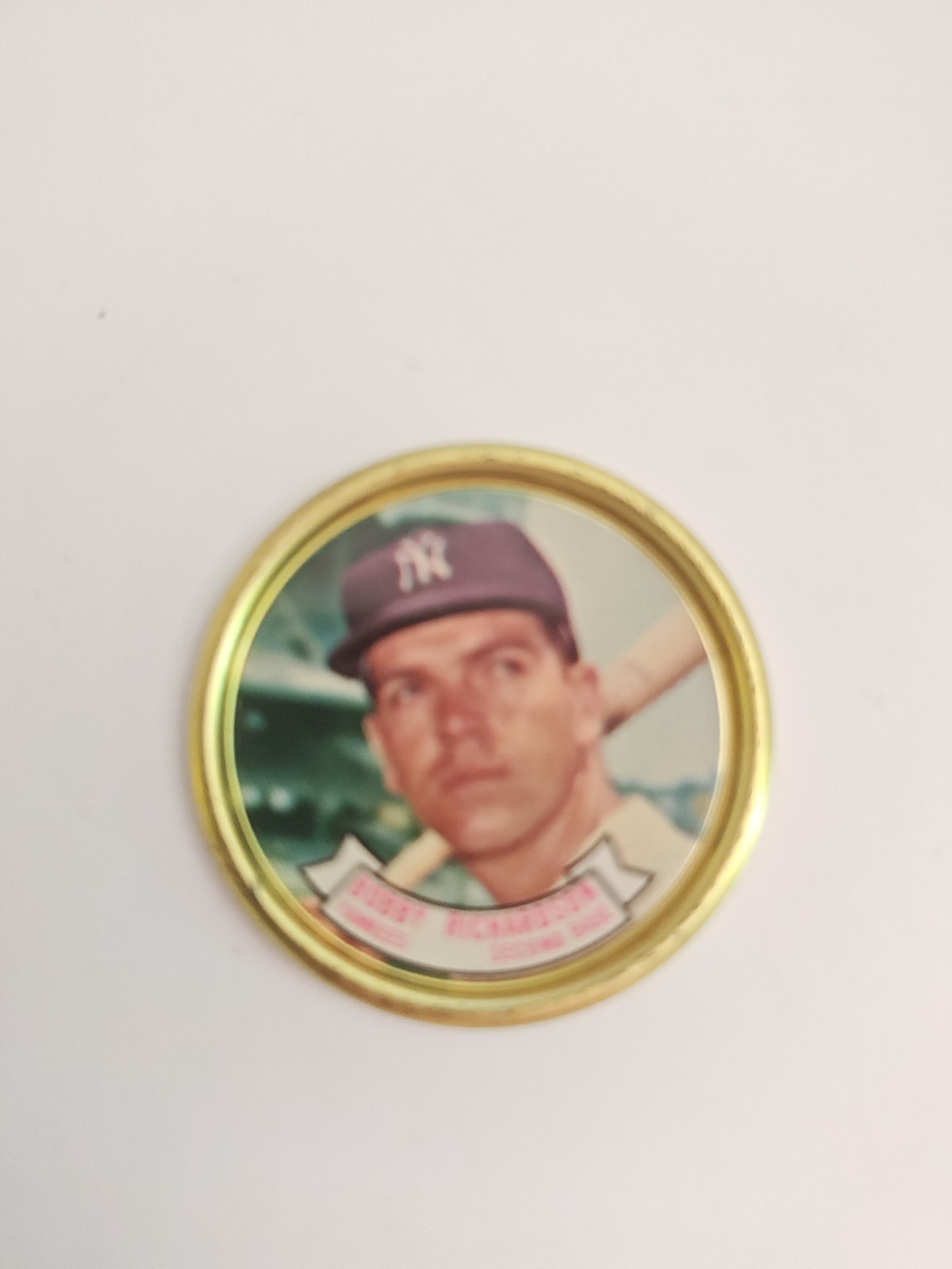 1964 baseball TOPPS Coin New York Yankees Bobby Richardson #72 No Dents Ex+