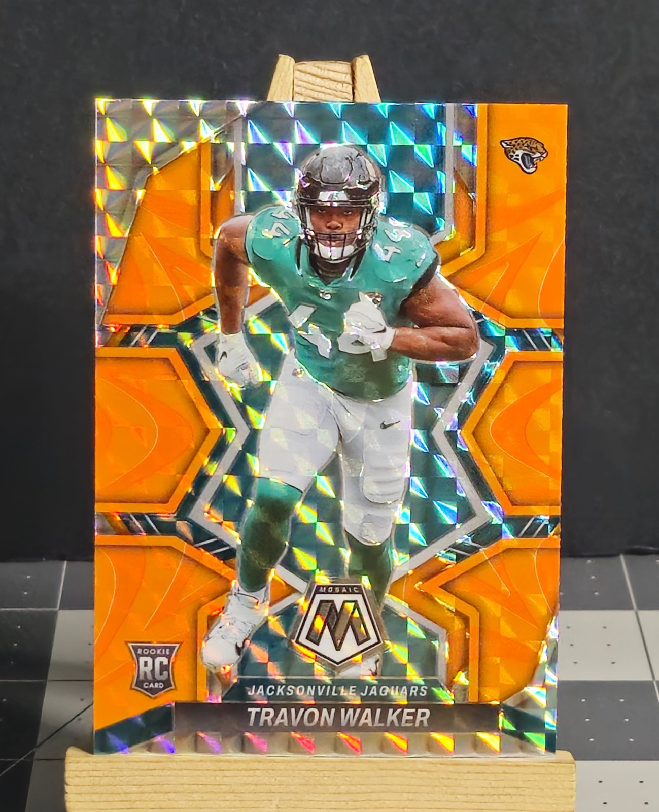 2022 Mosaic #333 Travon Walker RC ORANGE REACTIVE MOSAIC PRIZM Jaguars Rookie