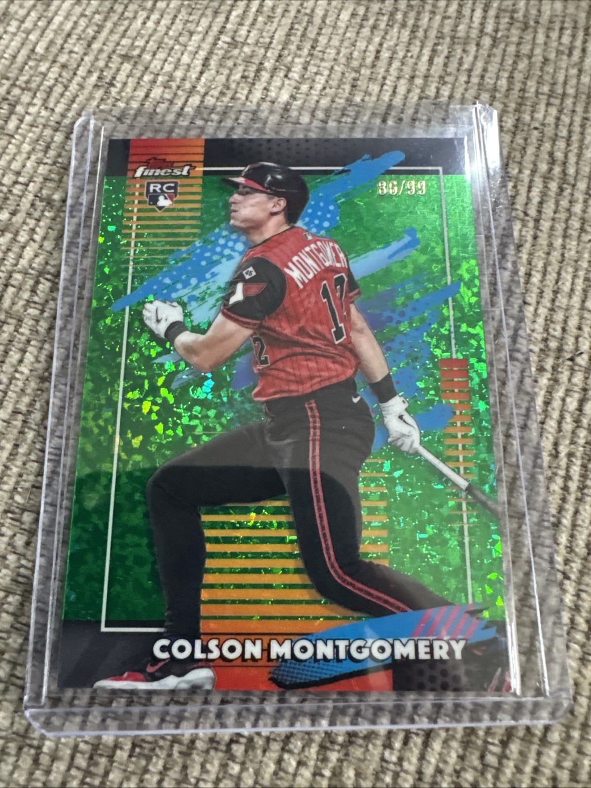 2026 Topps Finest Baseball Colson Montgomery #170 , Number 86/99 Green Diamond