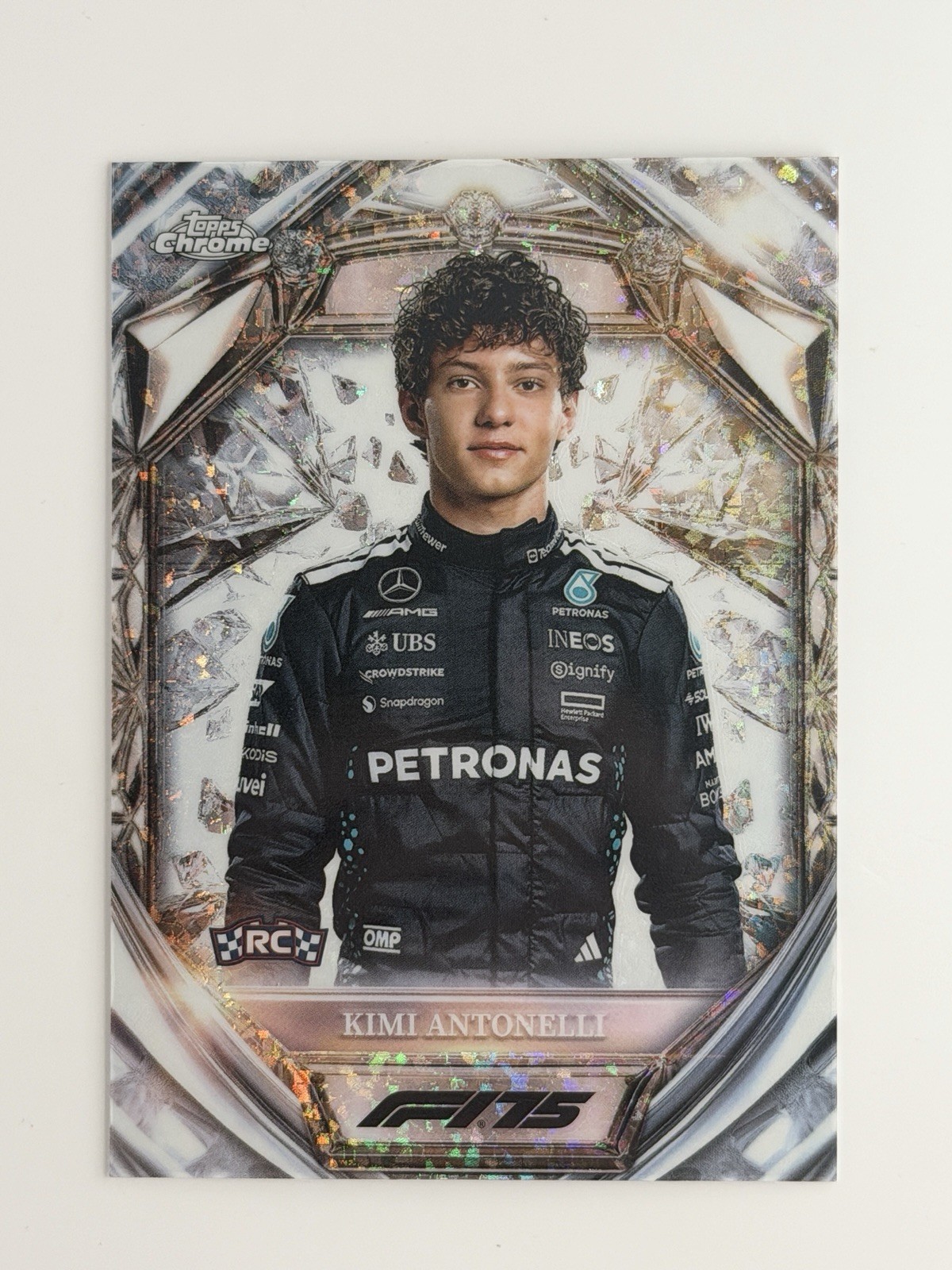 Kimi Antonelli 2025 Topps Chrome Formula 1 F1 Diamond Anniversary Base