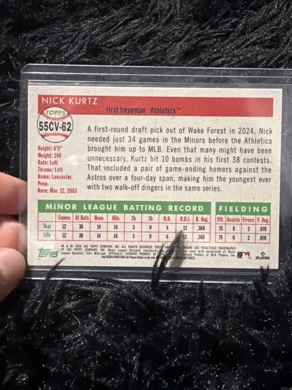 2025 Topps Platinum Nick Kurtz 📈 City Varitation SSP (RC) ROTY 🚨 Athletics MLB