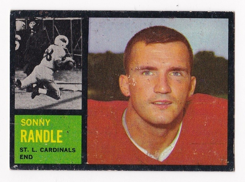 SONNY RANDLE 1962 Topps Football # 144 St. Louis Cardinals Ex Plus