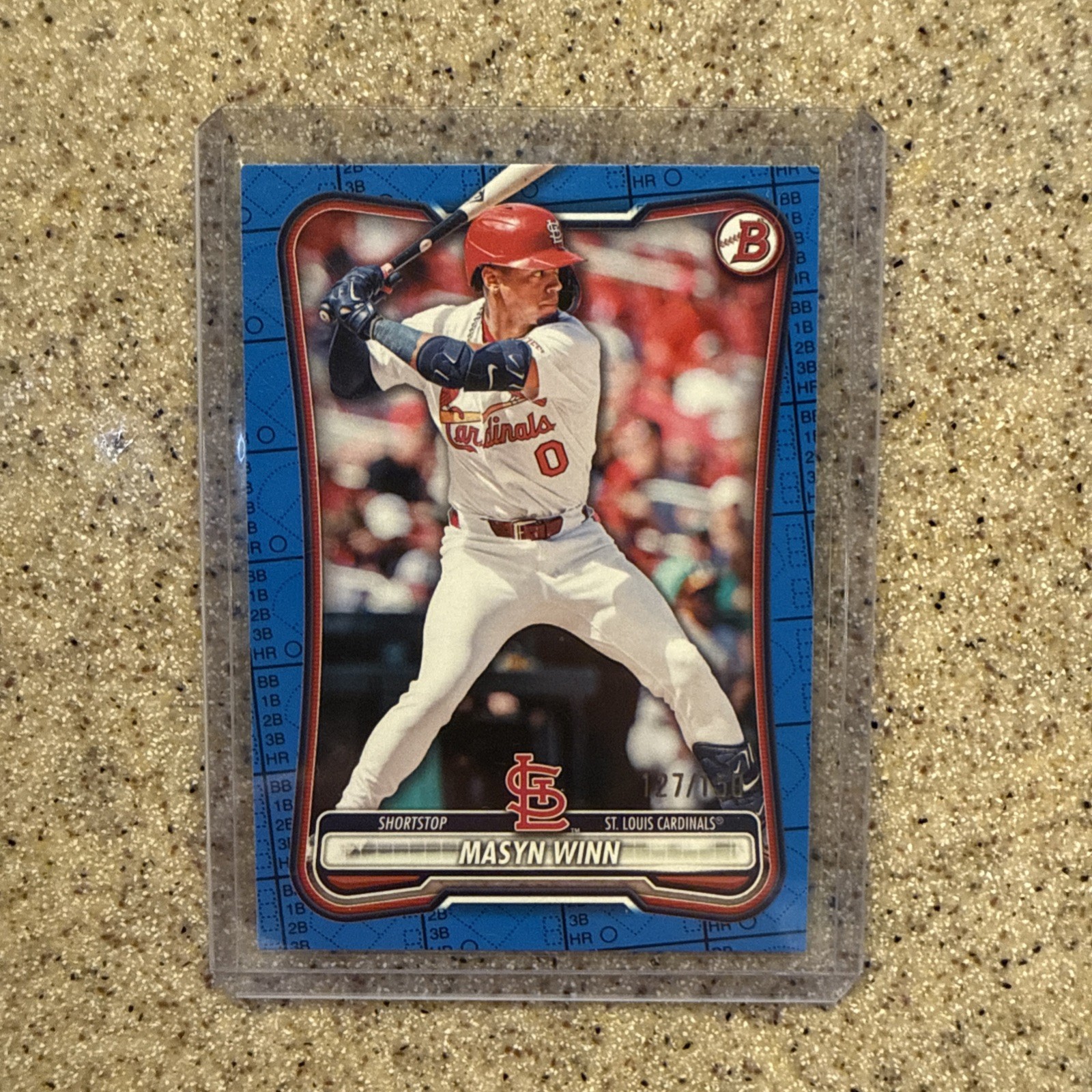 2026 Bowman Masyn Winn Blue Pattern 27/150 Cardinals