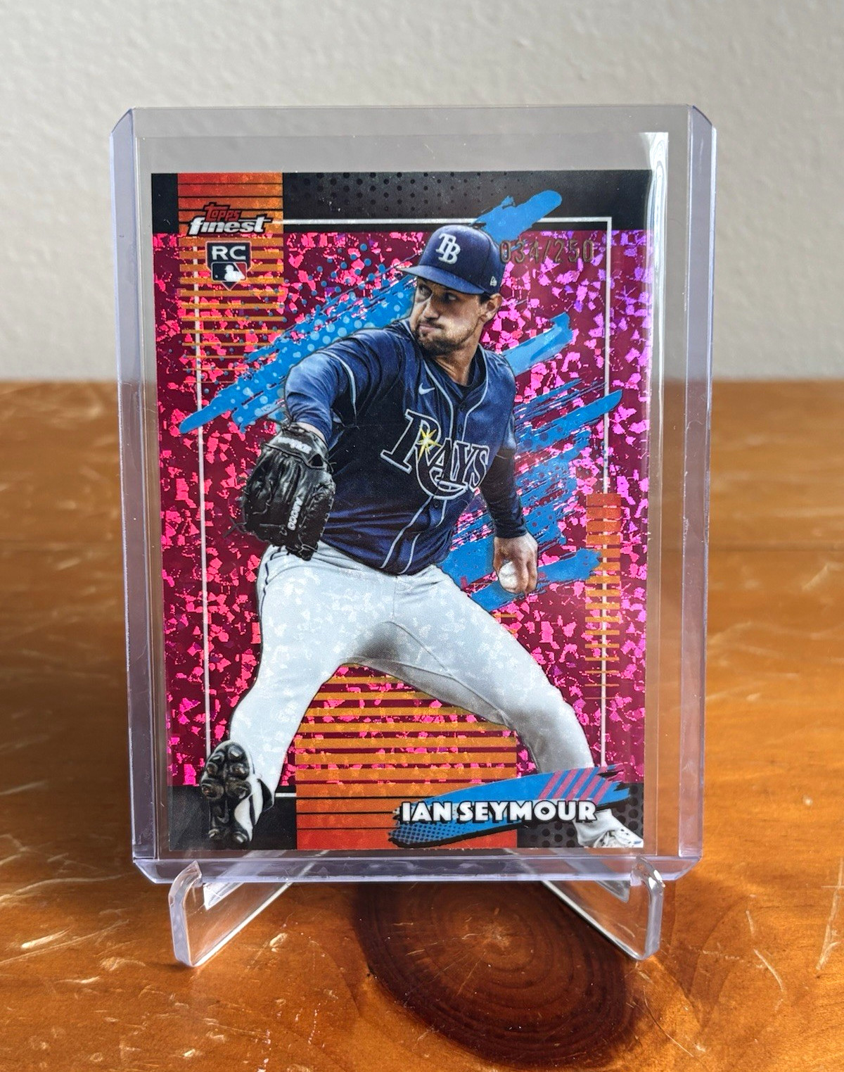 Topps Finest 2026 Pink Mini-Diamond Uncommon Ian Seymour Tampa Bay Rays /250