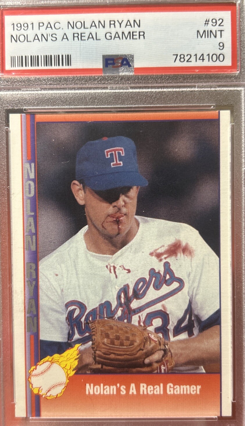 1991 Pacific 🔥 Nolan Ryan Texas Express – #92 ⚾️. PSA. 9