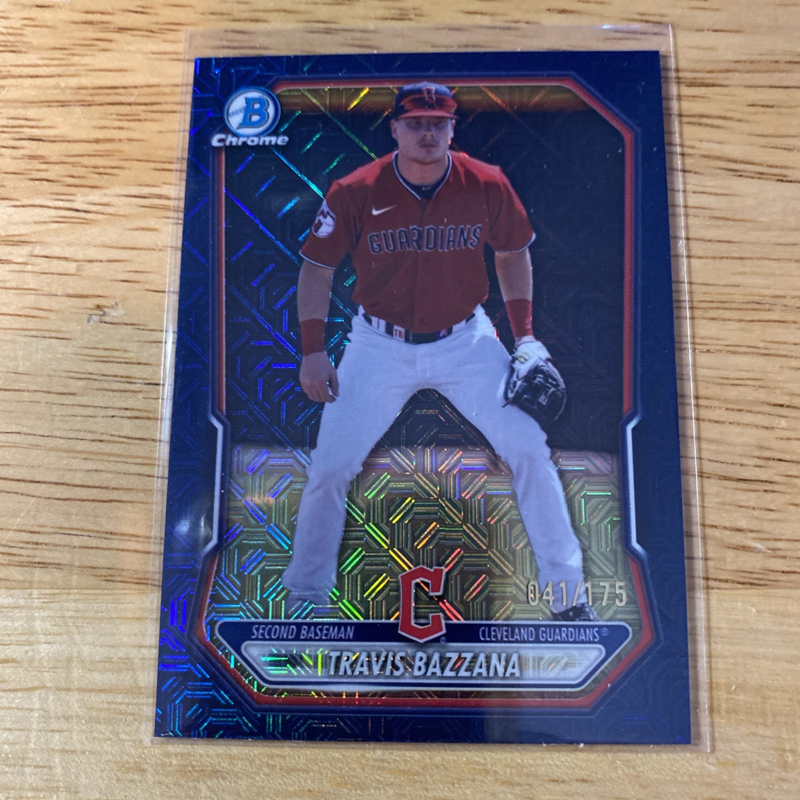 2025 Bowman – Chrome Prospects Travis Bazzana #BCP-131 Navy Mojo Refractor /175