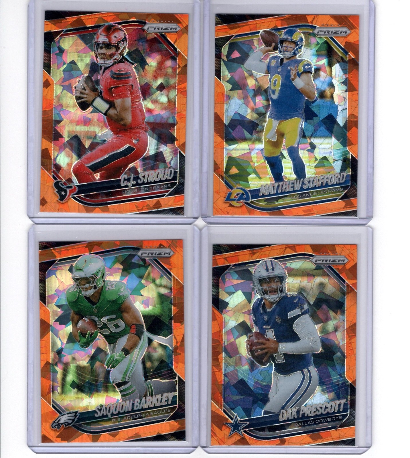 2025 Prizm Football Orange Ice Parallels – YOU PICK! STARS & HOFers!
