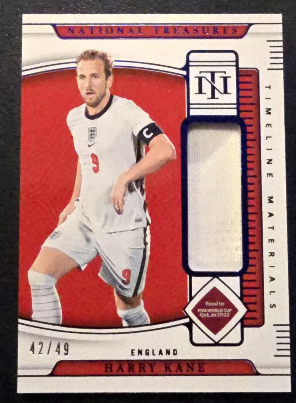 2022 National Treasures Harry Kane Timeline Materials Patch /49 England