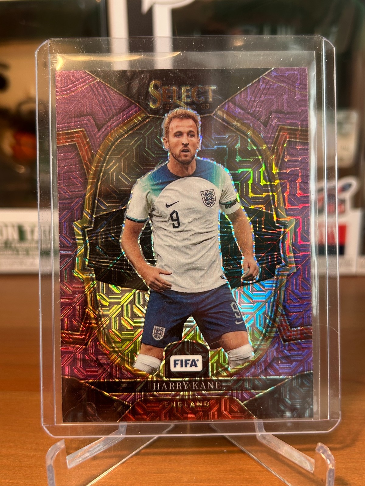 2022-23 Select Fifa Soccer Harry Kane Terrace Purple Mojo Prizm #12 England