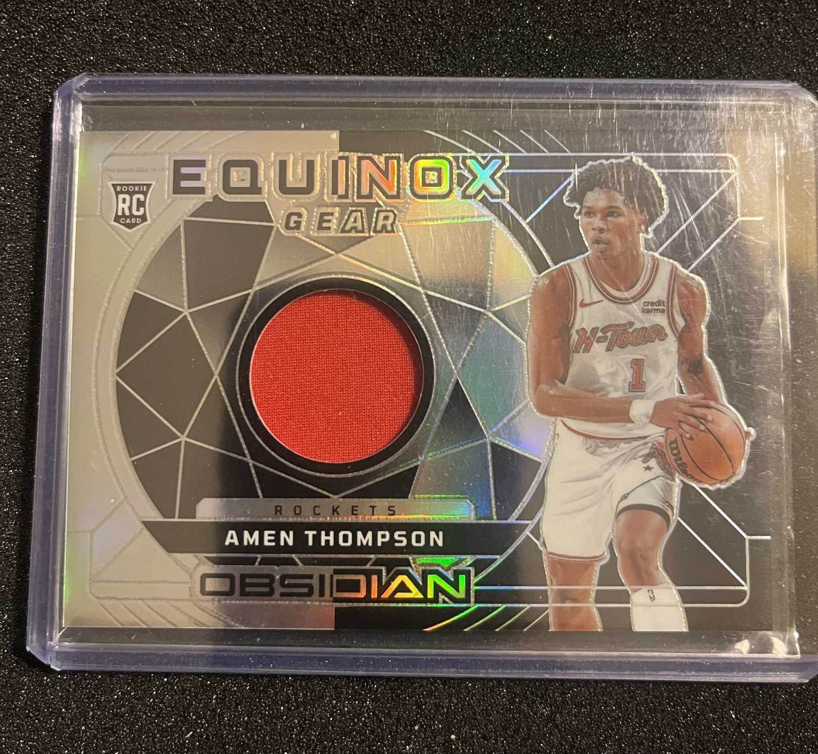 2023-24 Panini Obsidian – Equinox Gear Amen Thompson #EG-AME /249 (MEM, RC)