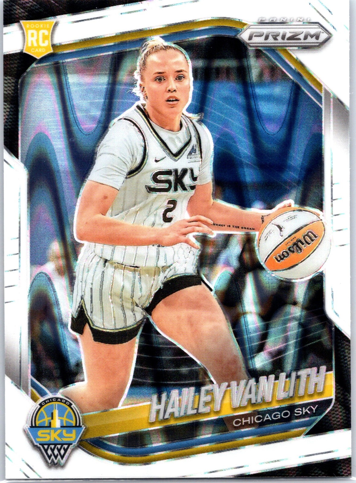 2025 Panini Prizm WNBA #2 Hailey Van Lith White Seismic Prizms