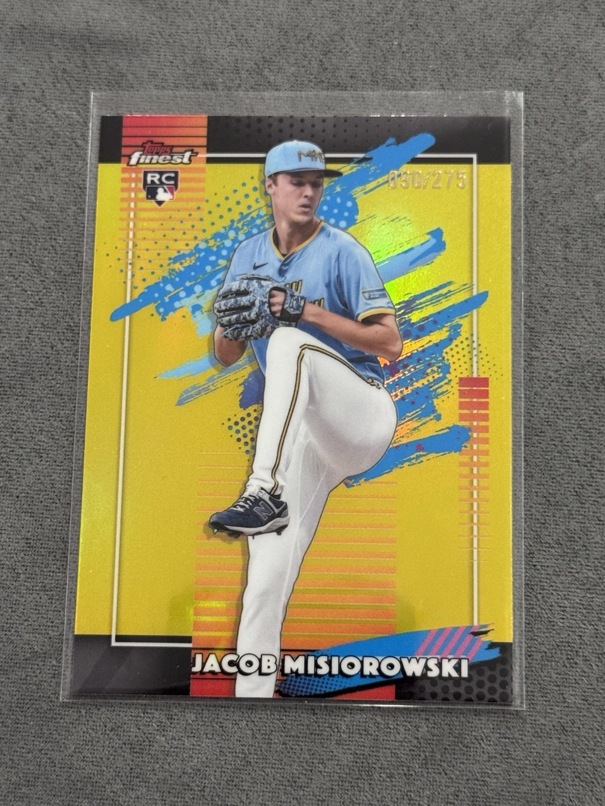 Topps Finest 2026 Jacob Misiorowski RC Uncommon /275 #196 Milwaukee Brewer