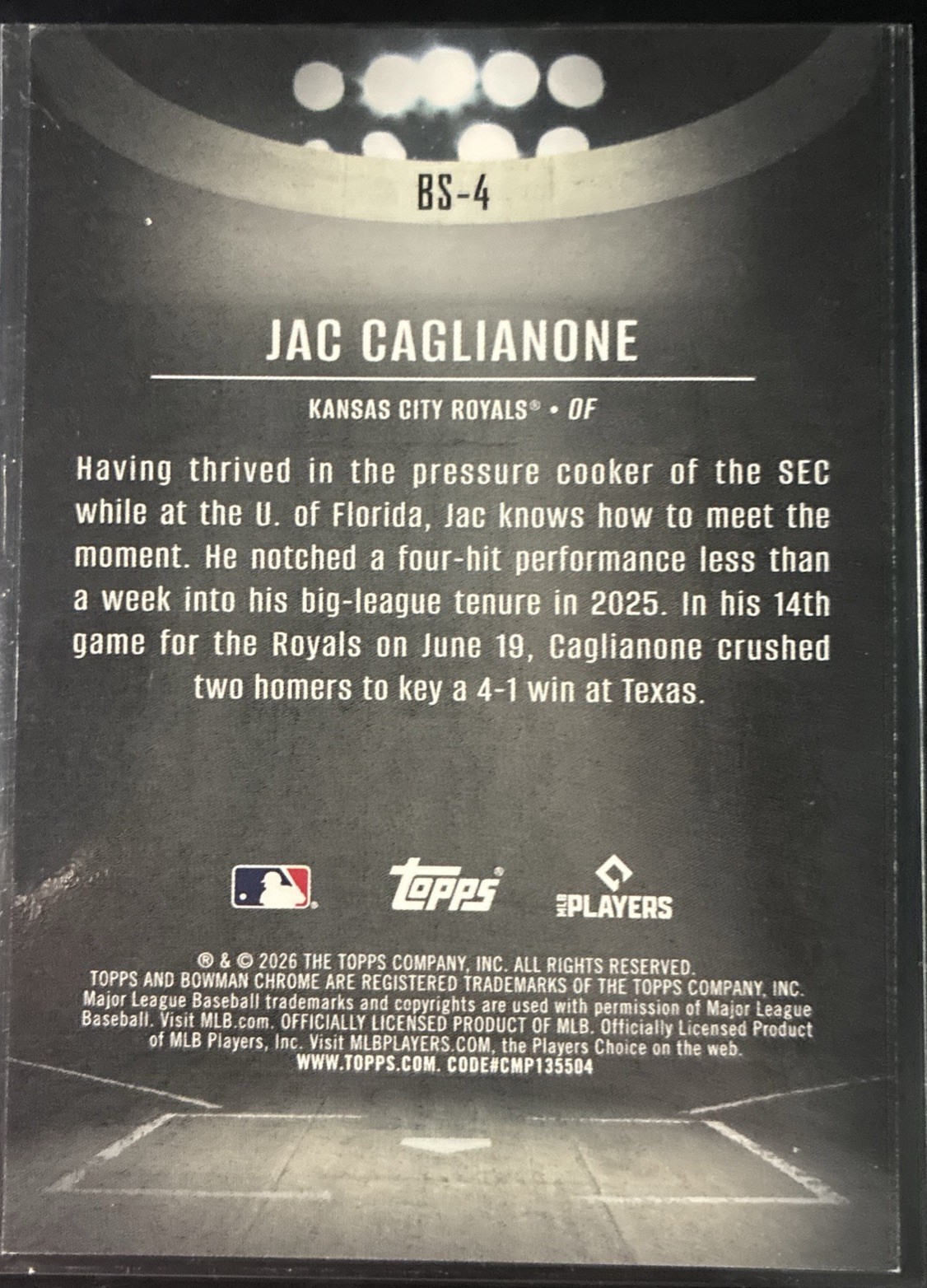 2026 Bowman Chrome Jac Caglianone Bowman Spotlight – See Pictures