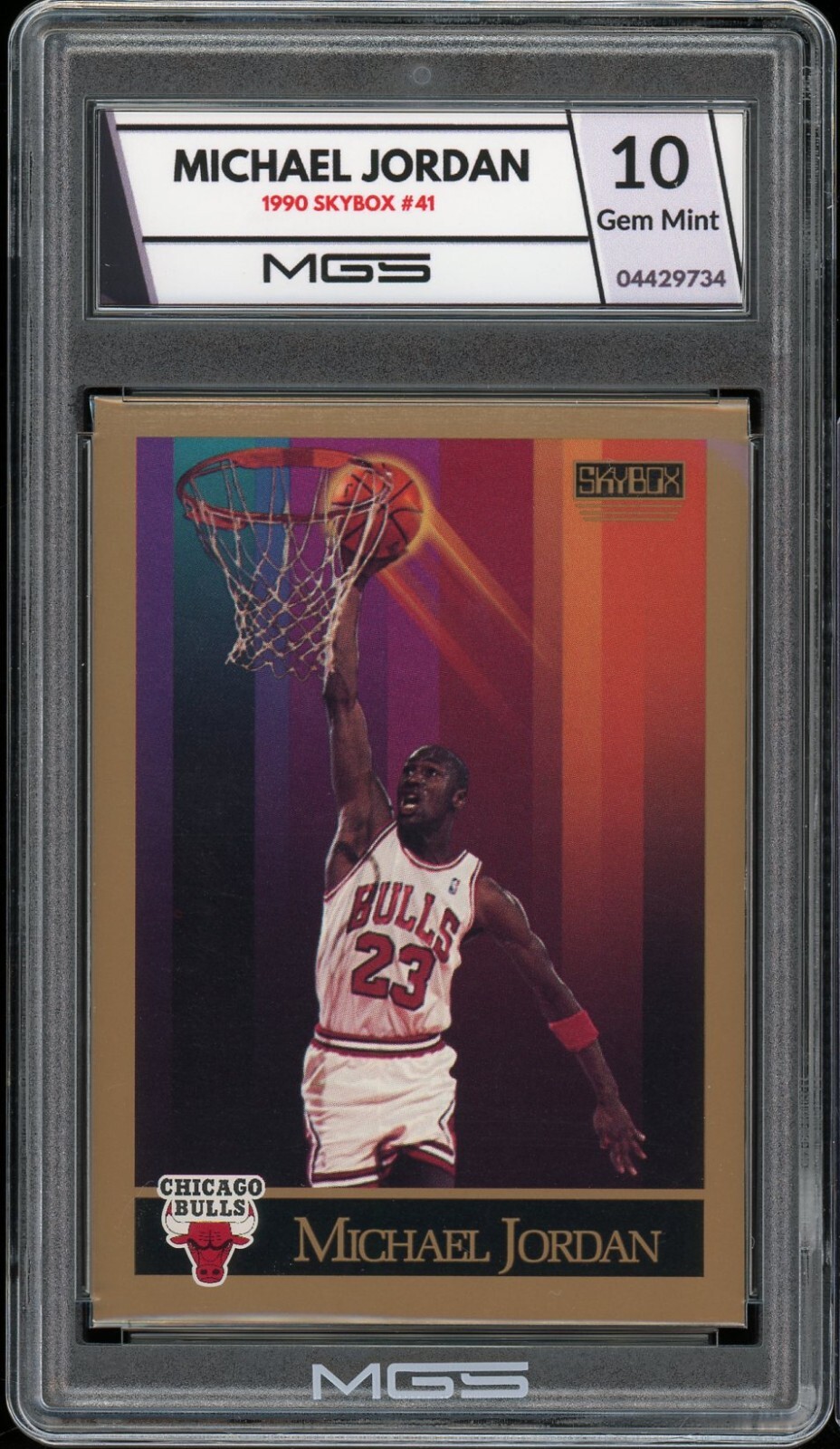 1990 Skybox #41 Michael Jordan MGS GRADED 10 Gem Mint Chicago SUPERSTAR HOF