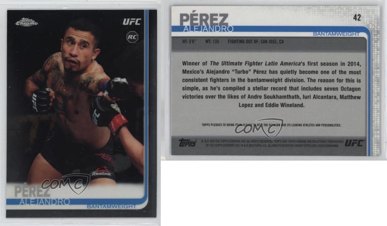 2019 Topps Chrome UFC Alejandro Perez #42 1k2s