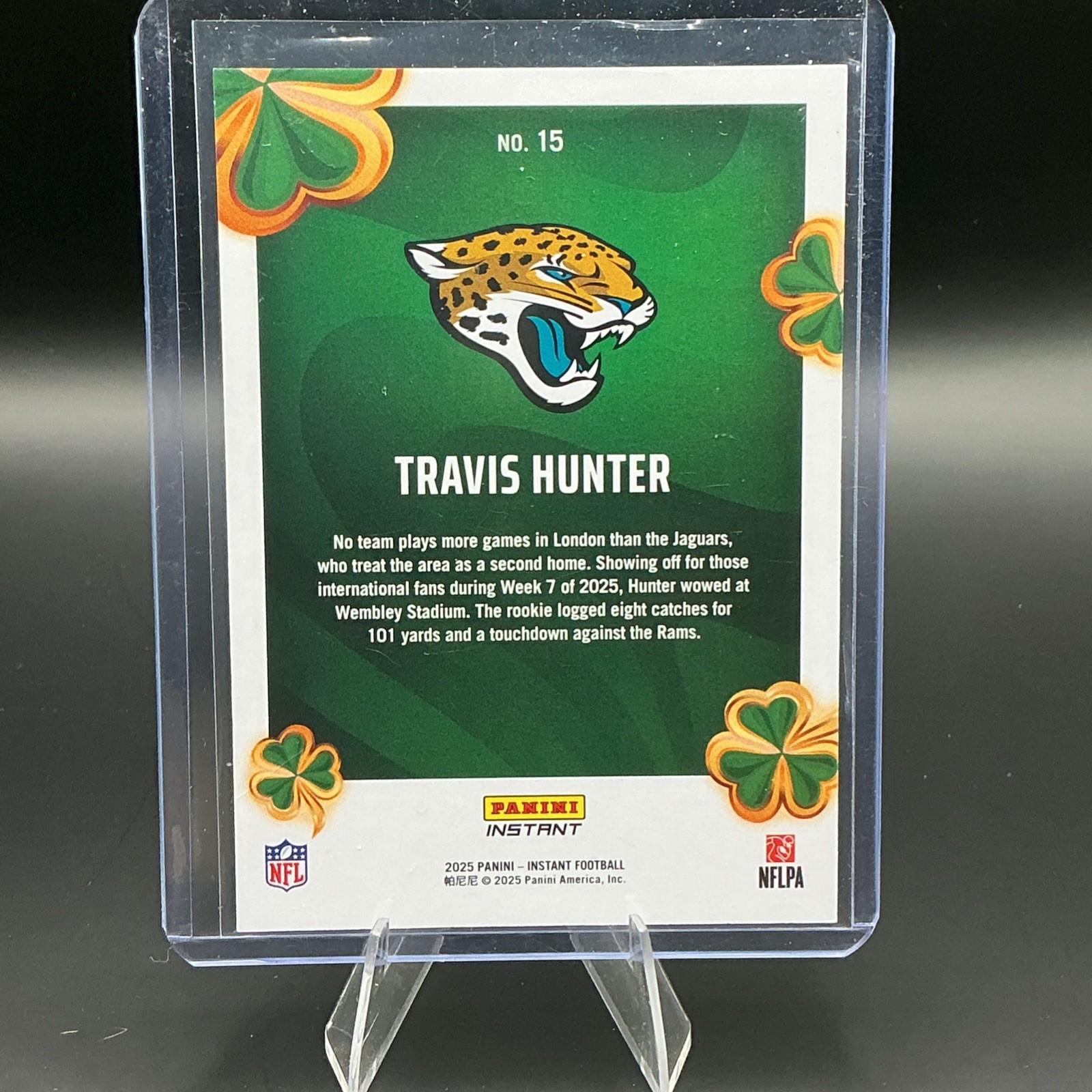 2025 Panini Instant TRAVIS HUNTER Lucky Clover Coin Rookie Jaguars (RC) SSP
