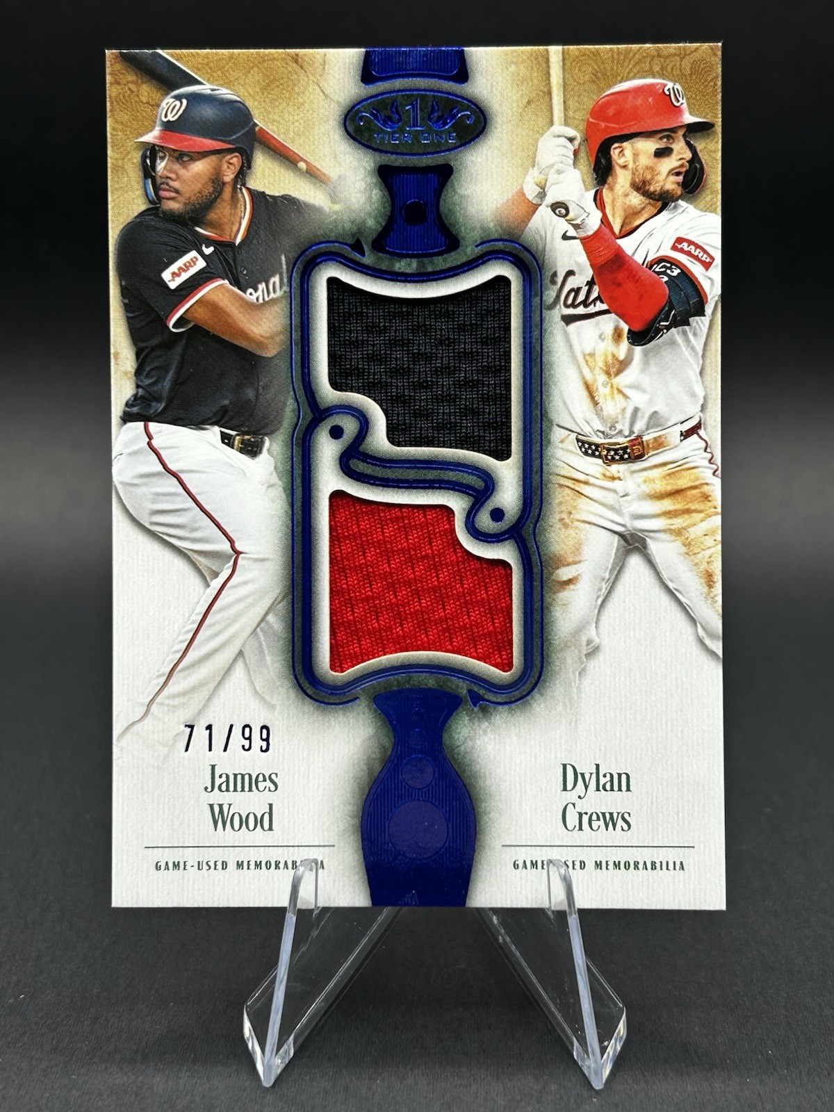 Topps 2026 Tier One Game Used Dual Relic James Wood / Dylan Crews DPR-WC /99