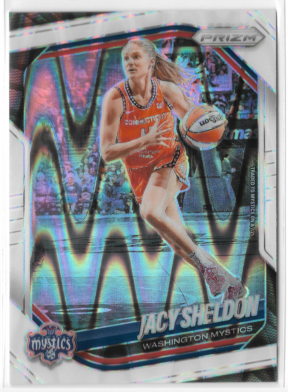 2025 Panini Prizm WNBA White Seismic #113 Jacy Sheldon Washington Mystics