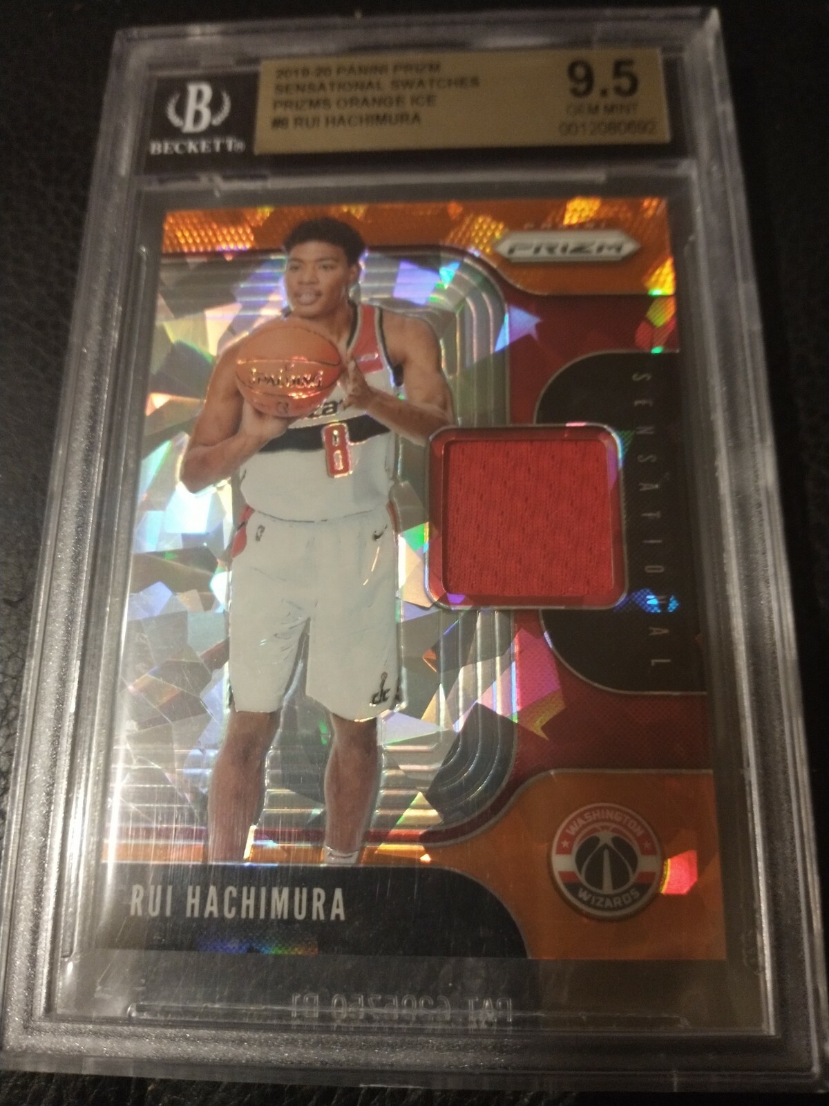 2019 Panini Prisim Sensational Swatches Orange Ice Rui Hatchamura Rc Bgs 9.5