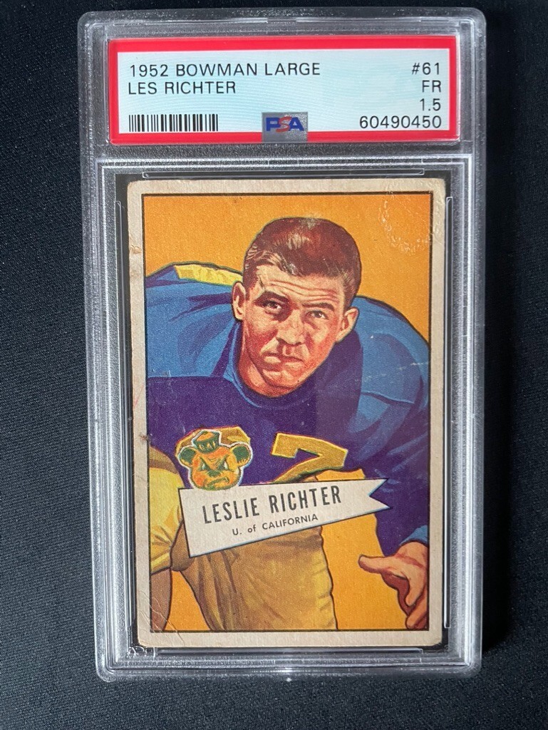 1952 Bowman Large # 61 Les Richter PSA 1.5 HOF RC