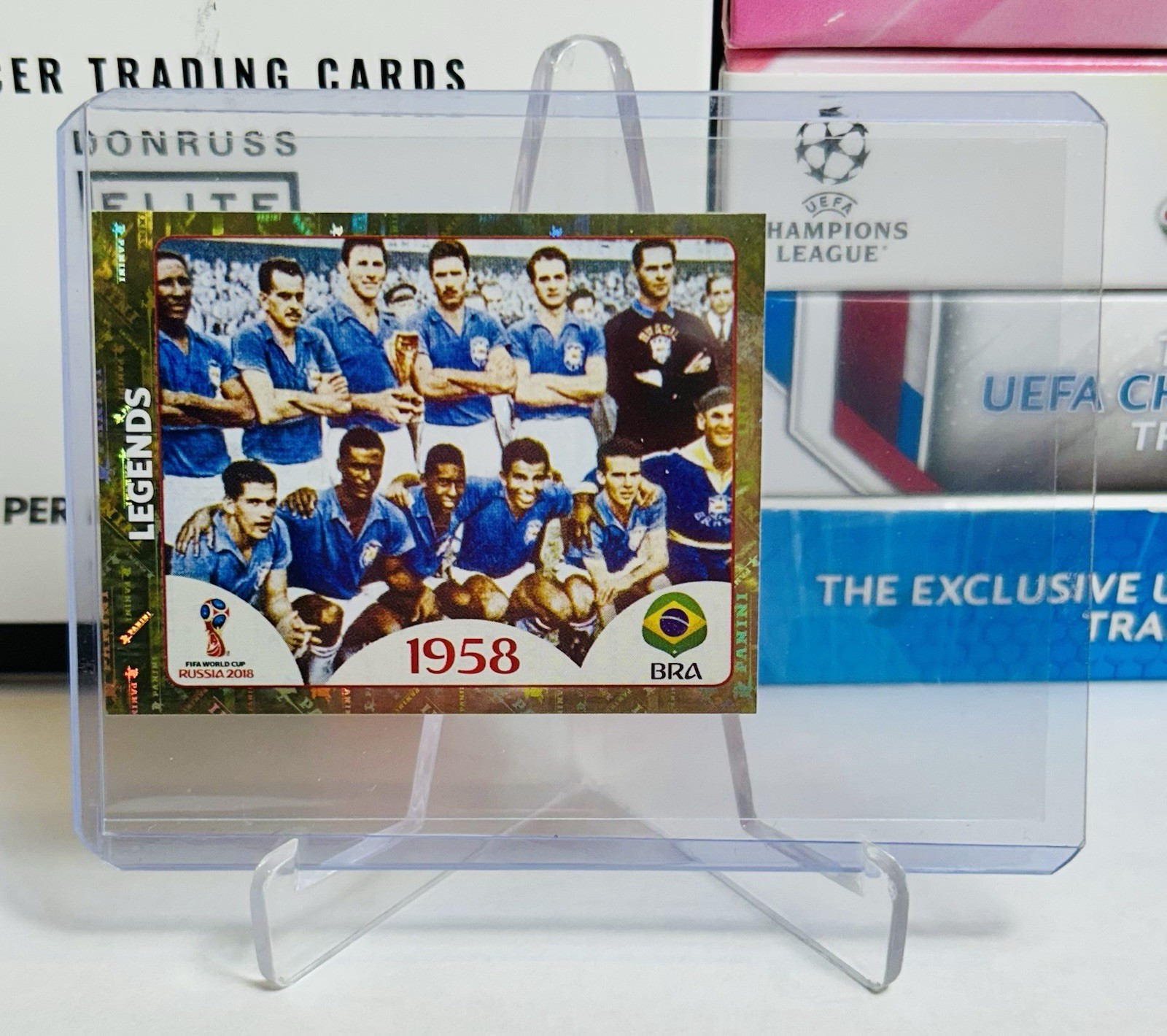2018 Fifa World Cup Russia Album Stickers Legends PINK BACK 1958 Brazil #660