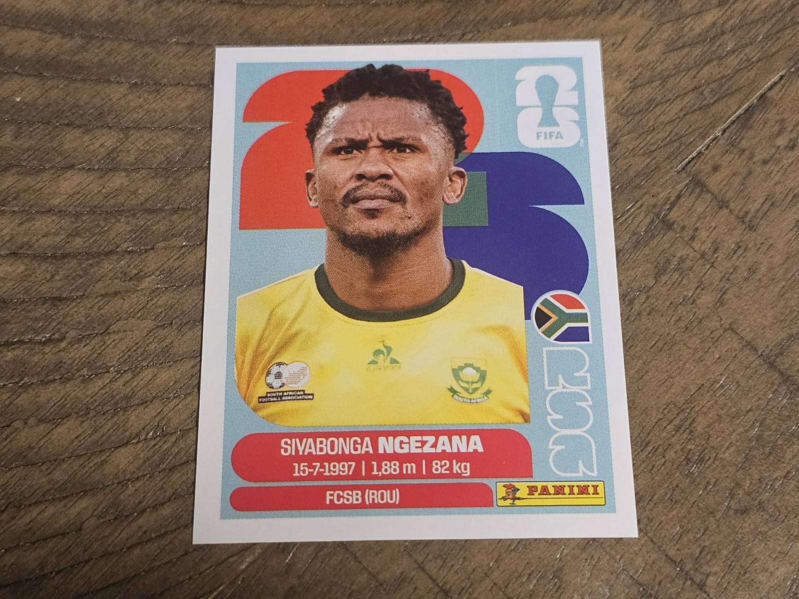 2026 Panini Fifa World Cup Sticker #RSA 8 Siyabonga Ngezana