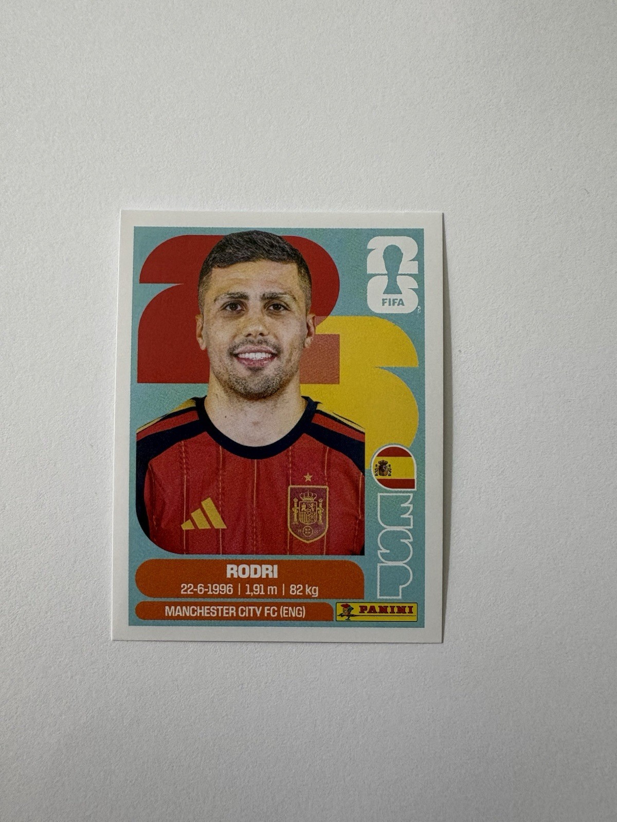 Panini FIFA World Cup 2026 Sticker ESP 10 Rodri Spain Player Portrait
