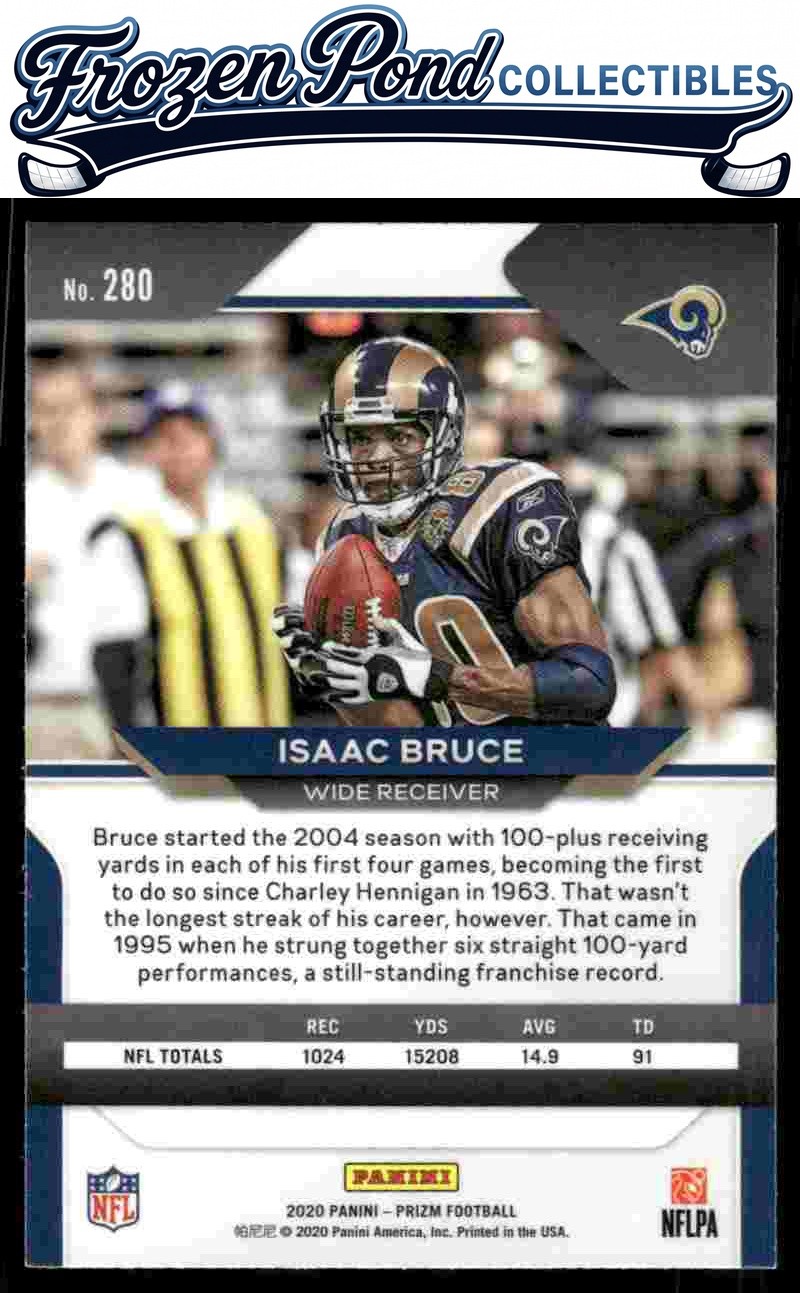 Isaac Bruce Prizm 2020 Panini Prizm #280 Los Angeles Rams Card