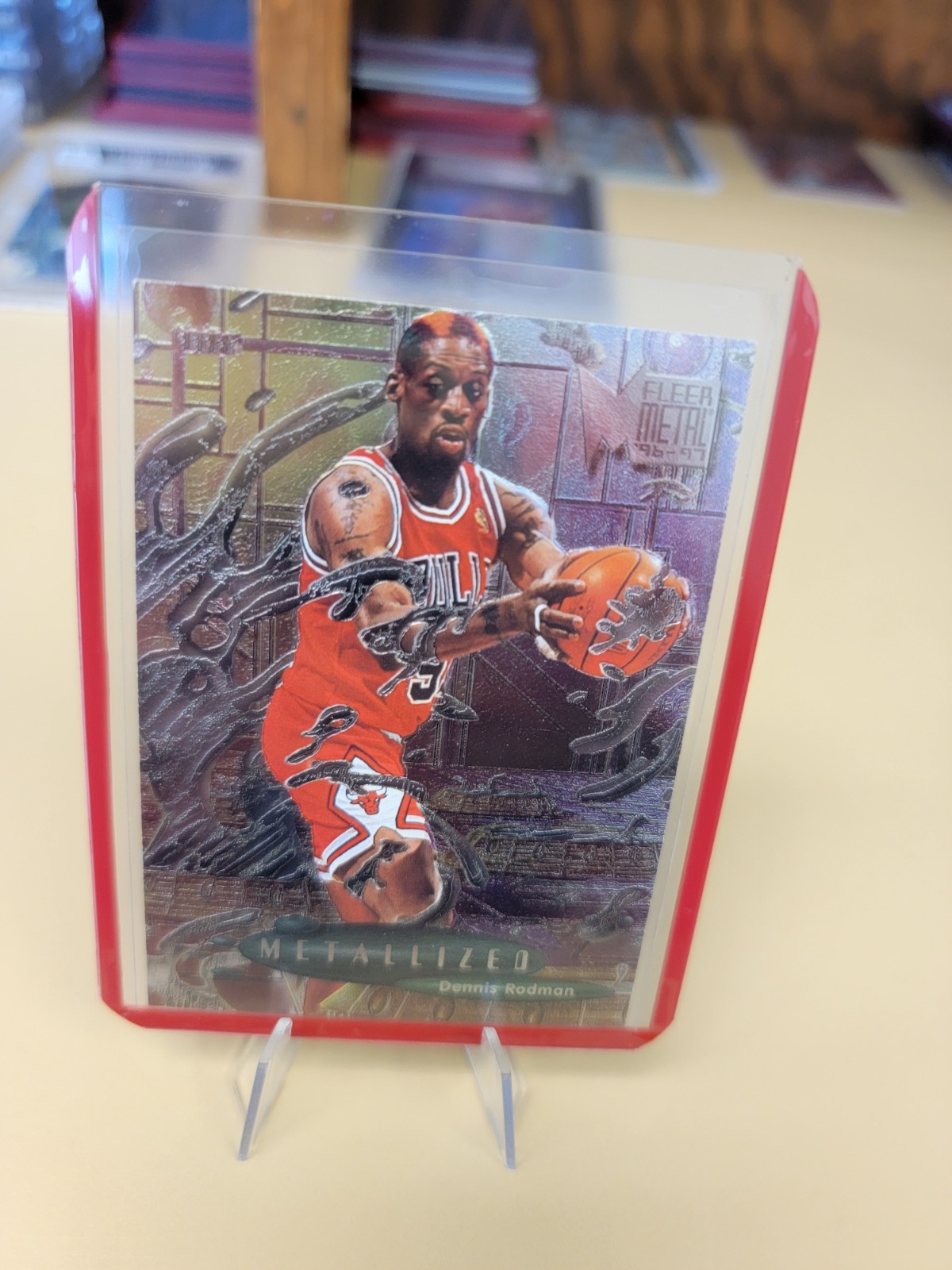 1996-97 Fleer Metal Metallized #231 Dennis Rodman Chicago Bulls HOF
