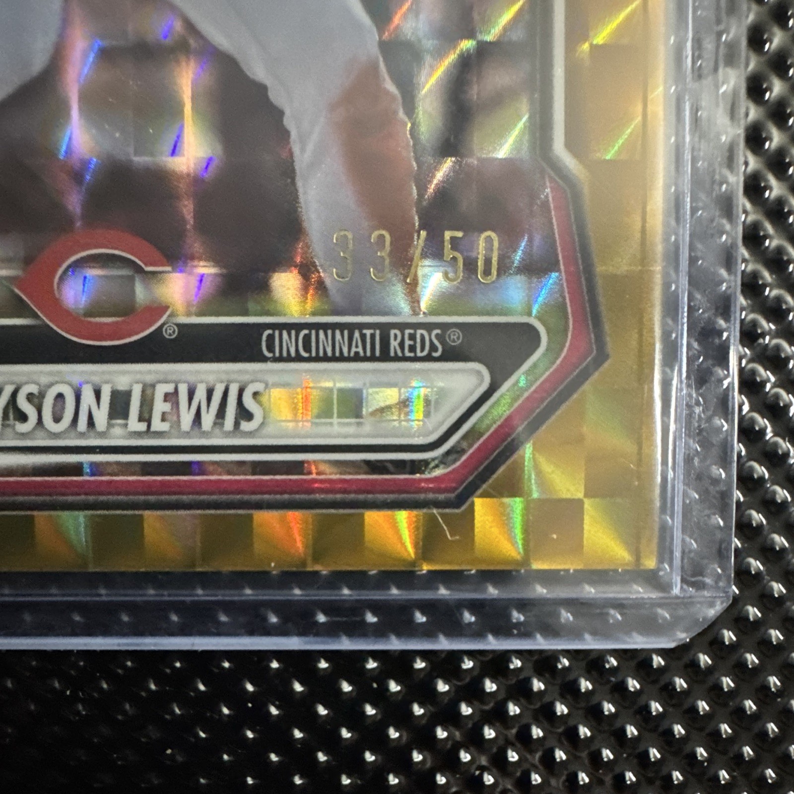 2026 Bowman Chrome Tyson Lewis BCP-5 Cincinnati Reds 33/50 Gold Refractor Rookie