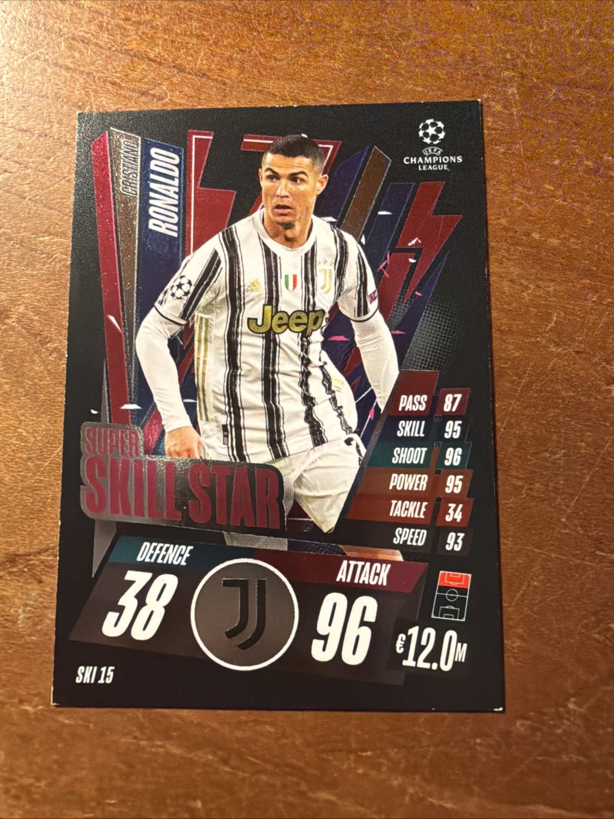 2021 Topps Match Attax Christian Ronaldo Super Skill Star Black Foil
